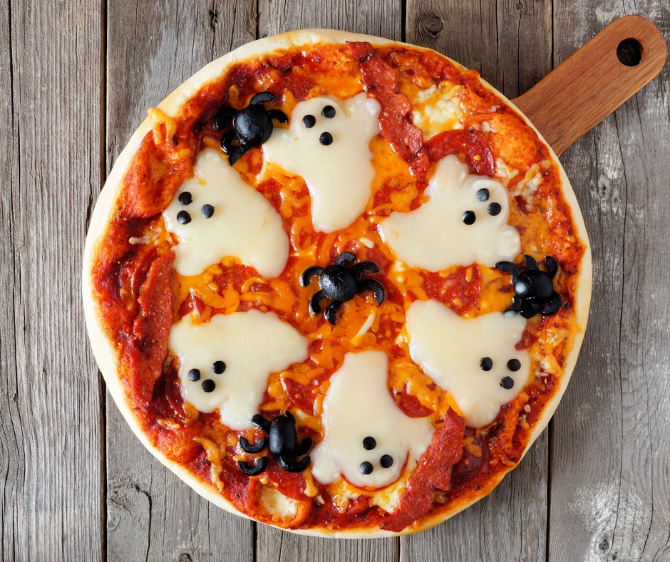 Appetisers for Halloween in Australia - Ghost Pizza Idea